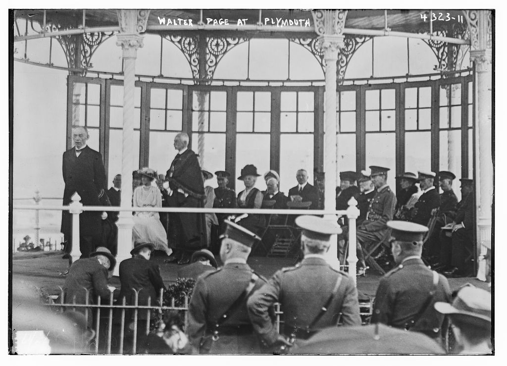Ambassador Walter Page at Plymouth, England, 1917. Bain News Service. Library of Congress.